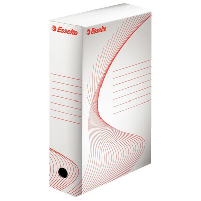 Esselte White 10 Compartment A4, Foolscap Archive Box, H352mm x W100mm x D250mm