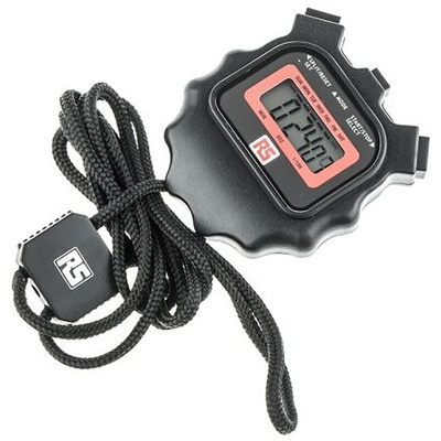 RS PRO Black Digital Pocket Stopwatch 24 h 40 min 1 s, With RS Calibration