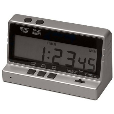 RS PRO Silver Desktop Timer, With UKAS Calibration
