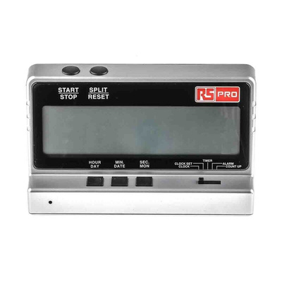 RS PRO Silver Desktop Timer