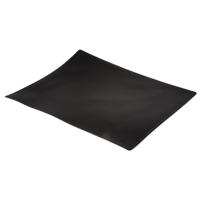 Durable Black Non-Slip Desk Mat, Contoured, 400mm x 530mm