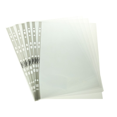Durable Transparent A4 Punched Pocket