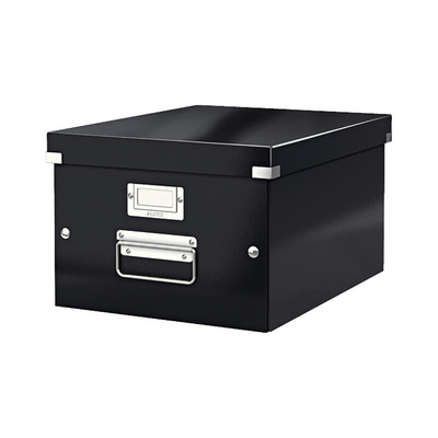 Leitz Black 1 Compartment A4 Archive Box, H220mm x W281mm x D370mm