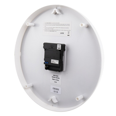 RS PRO White Radio Controlled Analog Wall Clock, 300mm Diameter