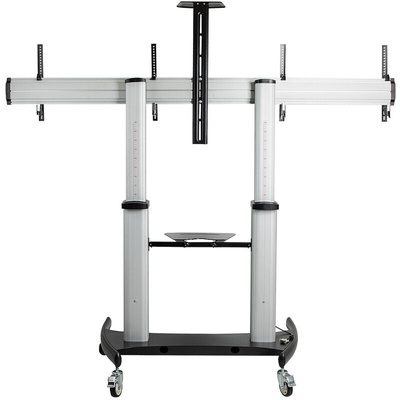 StarTech.com Floor Mounting Mobile TV Stand for 2 x Screen, 60in Screen Size