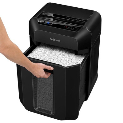 Fellowes AutoMax 80M 17L Mini Cut Shredder Credit Cards and Paper Clips with the Manual Insertion Slot, Shreds Staples