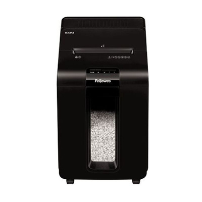 Fellowes AutoMax 100M 23L Mini Cut Shredder Credit Cards and Paper Clips, Shreds Staples