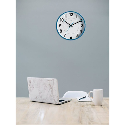 Orium Blue Analog Wall Clock, 300mm Diameter