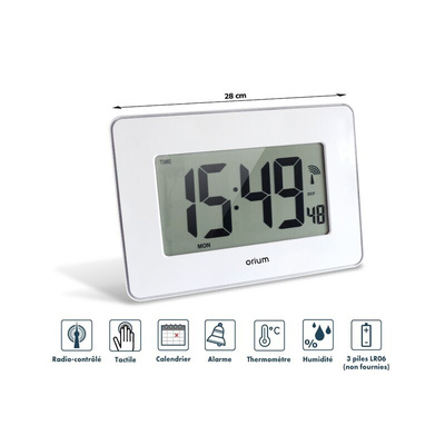 Orium White Analog Desktop, Wall Clock