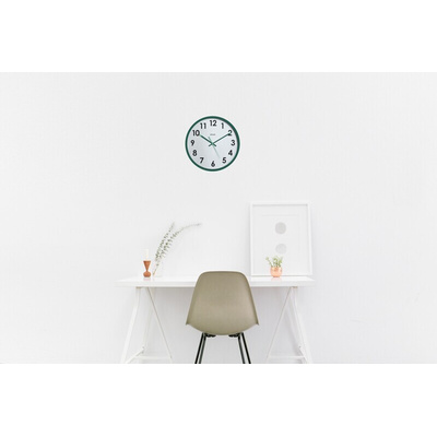 Orium Green Analog Wall Clock, 300mm Diameter