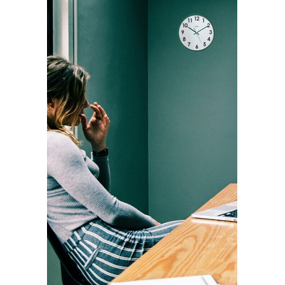 Orium Green Analog Wall Clock, 300mm Diameter