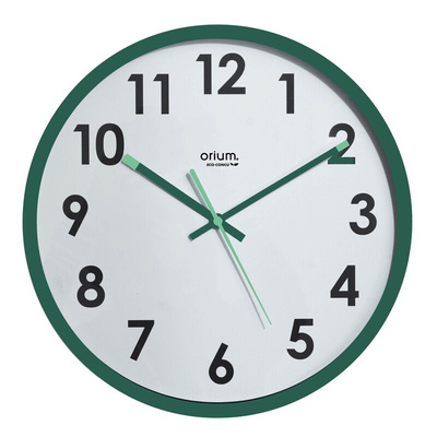 Orium Green Analog Wall Clock, 300mm Diameter