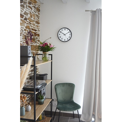 Orium Black Analog Wall Clock, 300mm Diameter