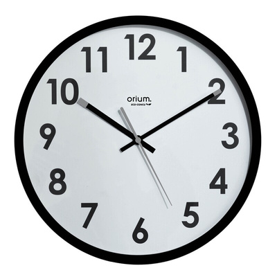 Orium Black Analog Wall Clock, 300mm Diameter