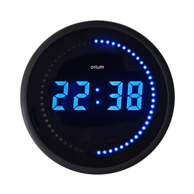 Orium Black Analog Wall Clock, 300mm Diameter