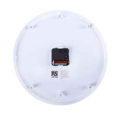 RS PRO White Analog Wall Clock, 300mm Diameter
