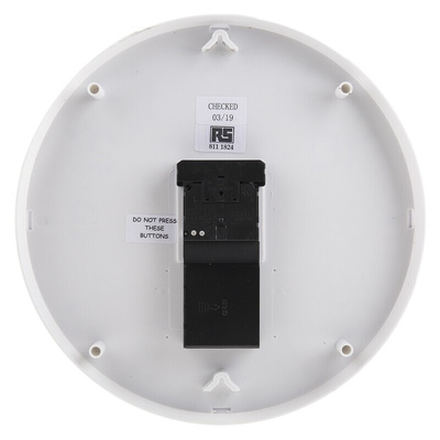 RS PRO White Radio Controlled Analog Wall Clock, 300mm Diameter