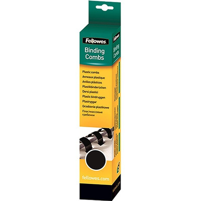 Fellowes Black A4 Binding Comb, 8mm Diameter