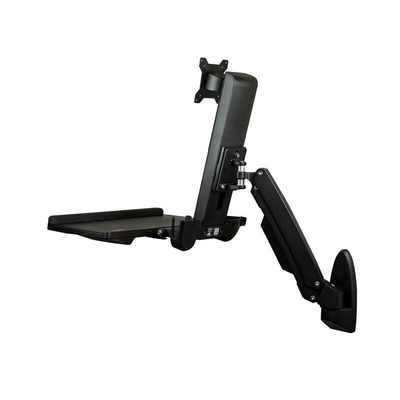 StarTech.com Wall Mounted Sit-Stand Desk, Max 24in Monitor, 1 Supported Display(s) With Extension Arm