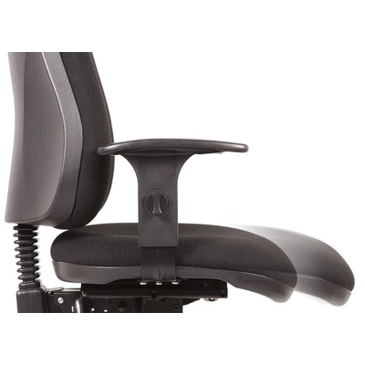 RS PRO Black Fabric Typist Chair
