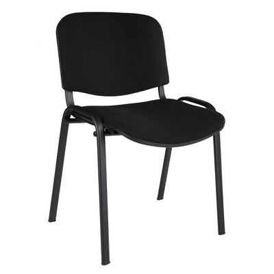 RS PRO Black Fabric Stacking Chair, 140kg Weight Capacity