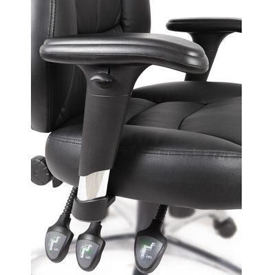 RS PRO Black Faux Leather Executive Chair