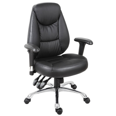 RS PRO Black Faux Leather Executive Chair