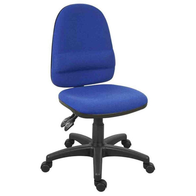 RS PRO Blue Fabric Typist Chair, 150kg Weight Capacity