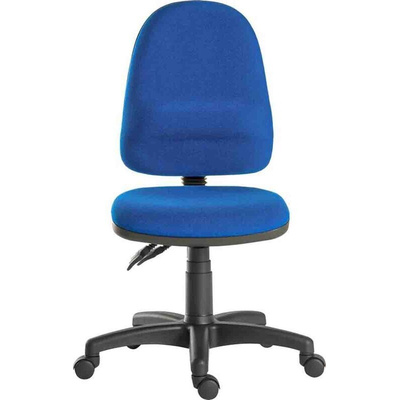 RS PRO Blue Fabric Typist Chair, 150kg Weight Capacity