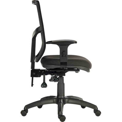 RS PRO Black Fabric Typist Chair, 150kg Weight Capacity