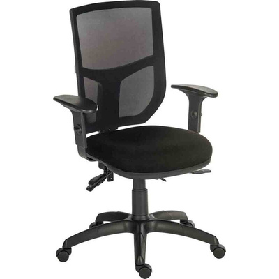 RS PRO Black Fabric Typist Chair, 150kg Weight Capacity