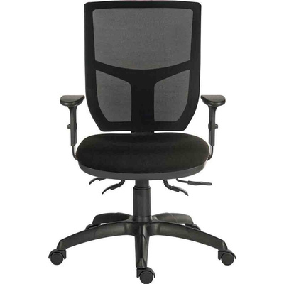 RS PRO Black Fabric Typist Chair, 150kg Weight Capacity