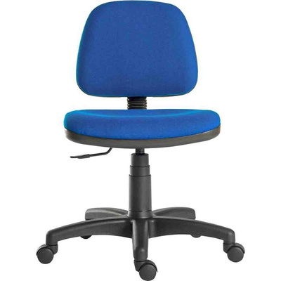 RS PRO Blue Fabric Typist Chair, 90kg Weight Capacity