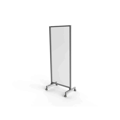 Wheeled Transparent Protective Screen, 2000mm Height, 800mm Width