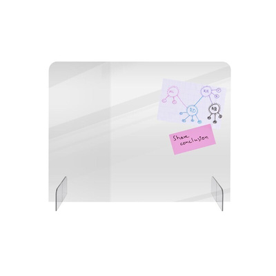 Legamaster Transparent Office Divider, 700mm Height, 850mm Width