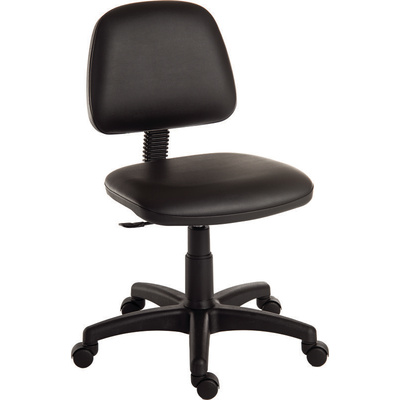 RS PRO Black Polyurethane Lab Chair, 90kg Weight Capacity