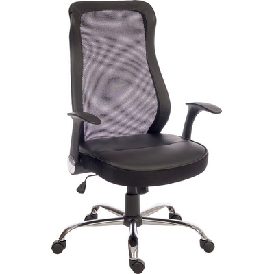 RS PRO Black Fabric Executive Chair, 110kg Weight Capacity