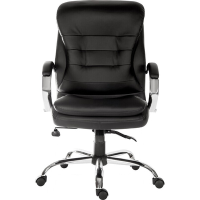 RS PRO Black Leather Executive Chair, 120kg Weight Capacity