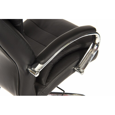 RS PRO Black Leather Executive Chair, 120kg Weight Capacity