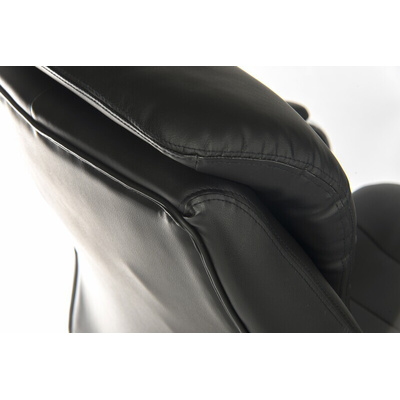 RS PRO Black Leather Executive Chair, 120kg Weight Capacity