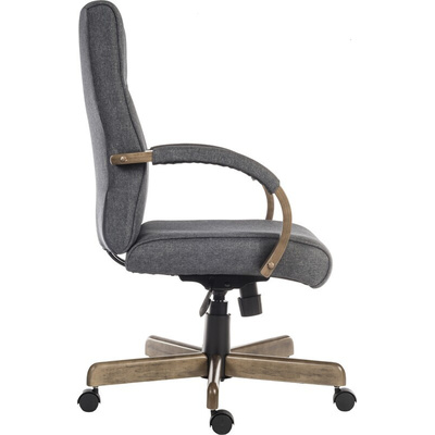 RS PRO Grey Fabric Executive Chair, 115kg Weight Capacity