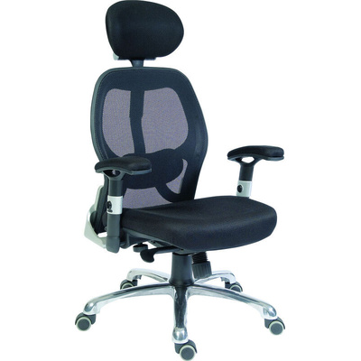 RS PRO Black Fabric Executive Chair, 150kg Weight Capacity