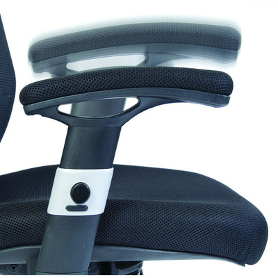 RS PRO Black Fabric Executive Chair, 150kg Weight Capacity