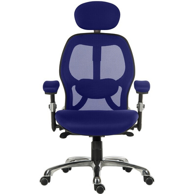 RS PRO Blue Fabric Executive Chair, 150kg Weight Capacity