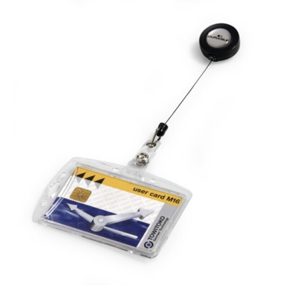 Durable Transparent Acrylic Name Badge With Badge Reel