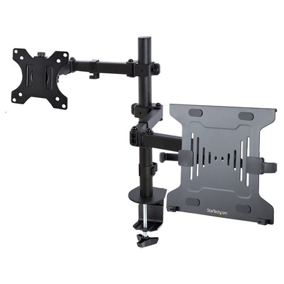StarTech.com Desk Mounting Monitor Arm, Laptop Tray for 1 x Screen, 34in Screen Size