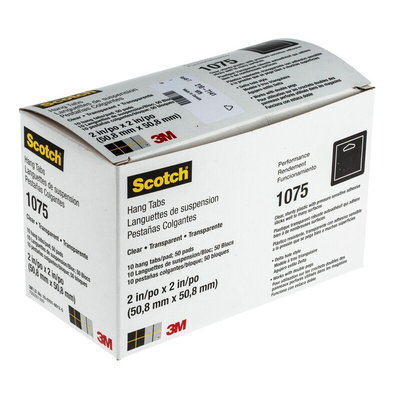 3M 50.8 x 50.8 mm Clear Adhesive Hanger x 50