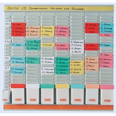 Nobo Weekly Slotted Wall Planner, 800 x 660mm