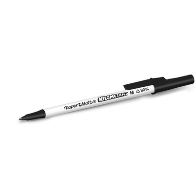 Paper Mate Black Ball Point Pen, Medium Tip Size