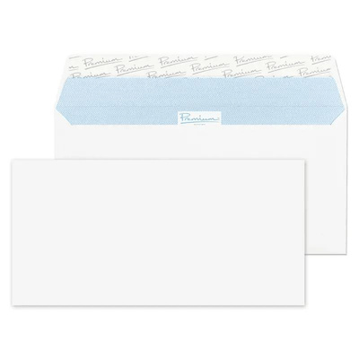 White DL No Peel/Seal Mailing Envelope